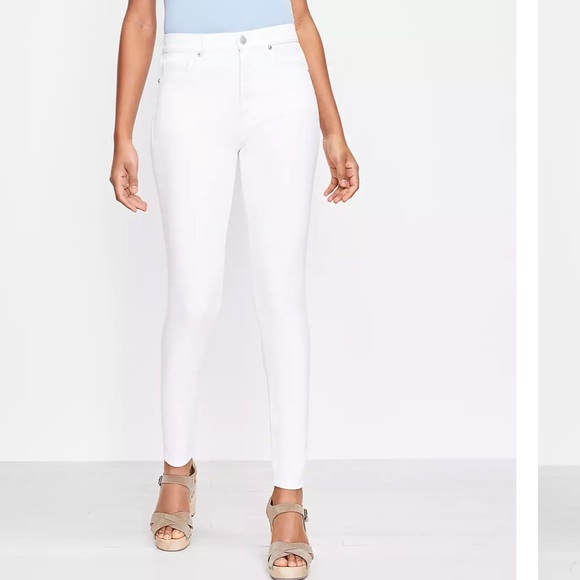 LOFT Denim - High Rise Skinny Jeans In White